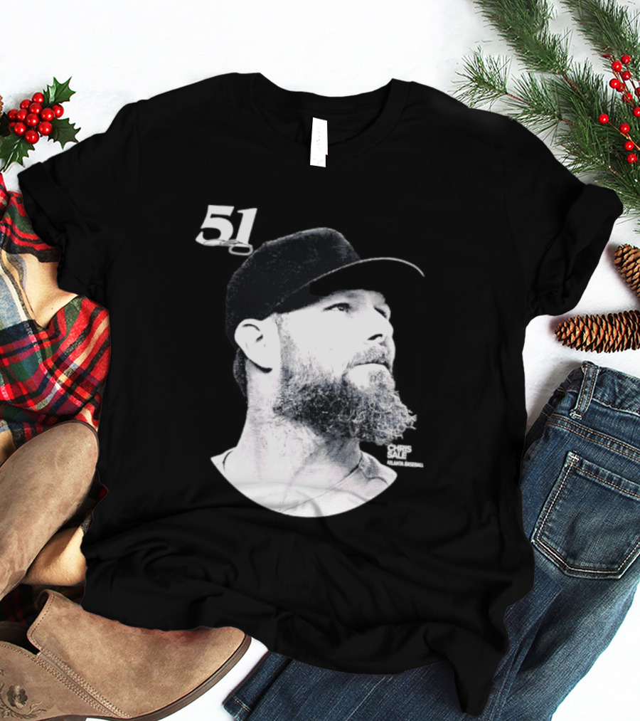Chris Sale 51 Atlanta Braves Lineage Series T-Shirt