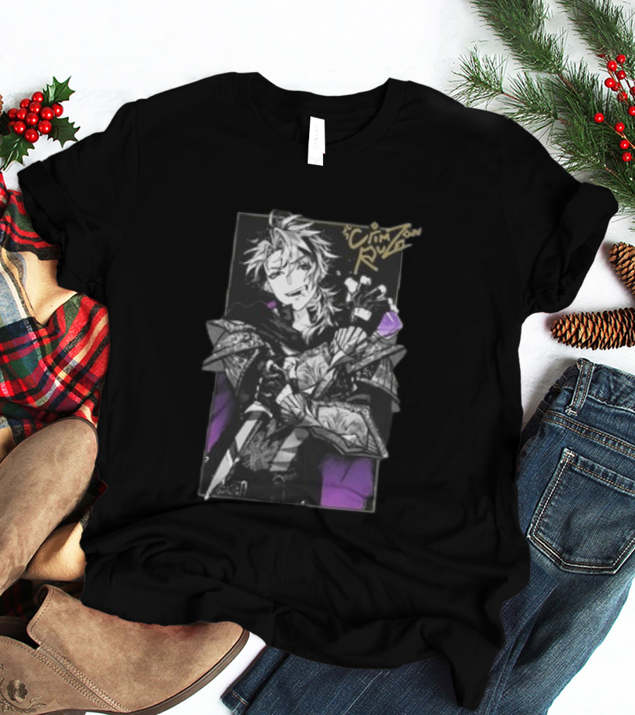 Crimzon Ruze Gamersupps Manga Warrior Aesthetic T-Shirt