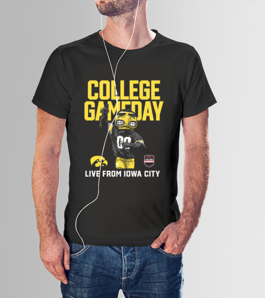 College Gameday Iowa City Iowa Hawkeyes Live Event Crewneck ESPN T-Shirt