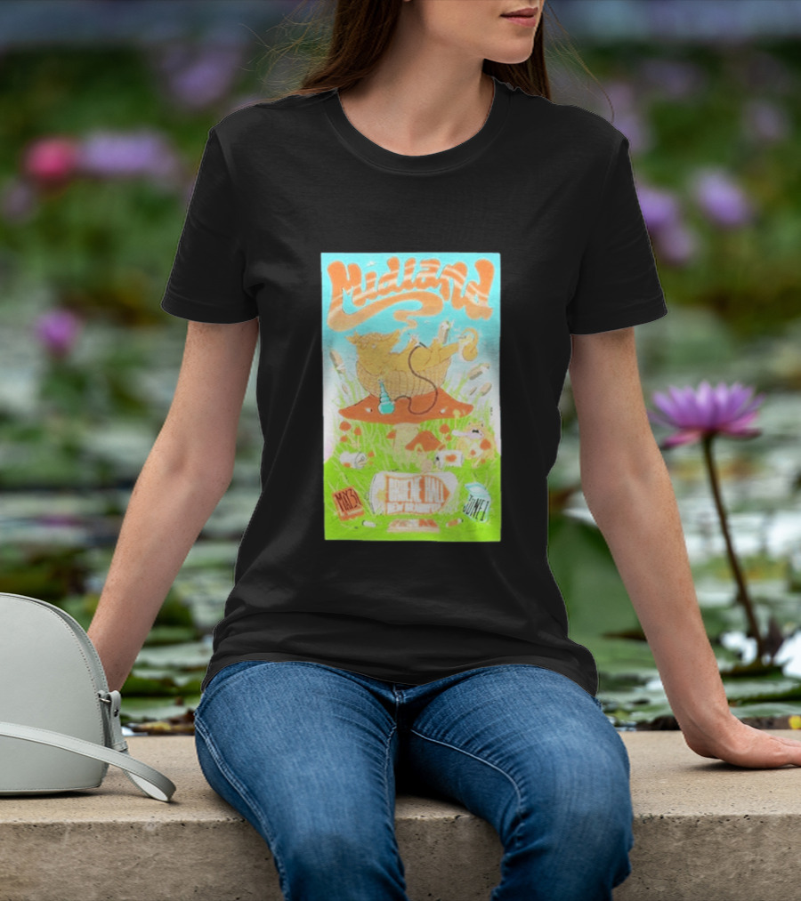 Midland Gruene Hall New Braunfels May 31 June 1 Armadillo On Mushroom T-Shirt