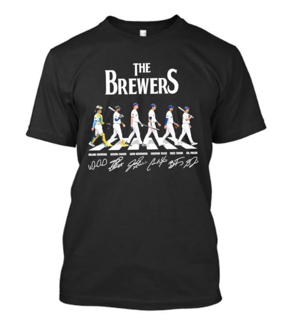 The Brewers William Contreras Jackson Chourio Jacob Misiorowski Christian Yelich Brice Turang Sal Frelick Abbey Road T-Shirt