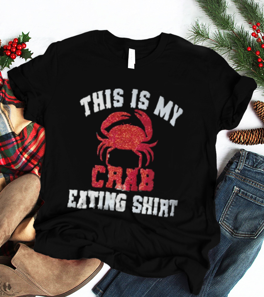 This Is My Crab Eating Red Glitter Crab T-Shirt