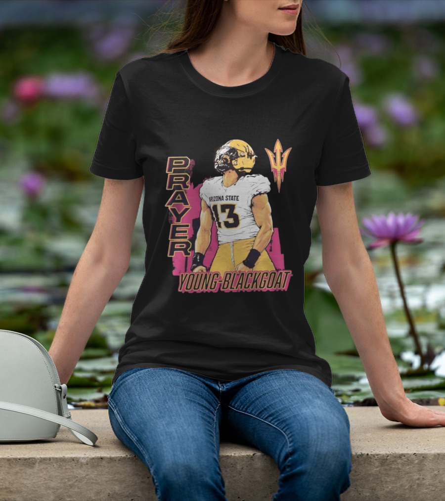 Prayer Young Blackgoat 13 Arizona State Sun Devils Football T-Shirt