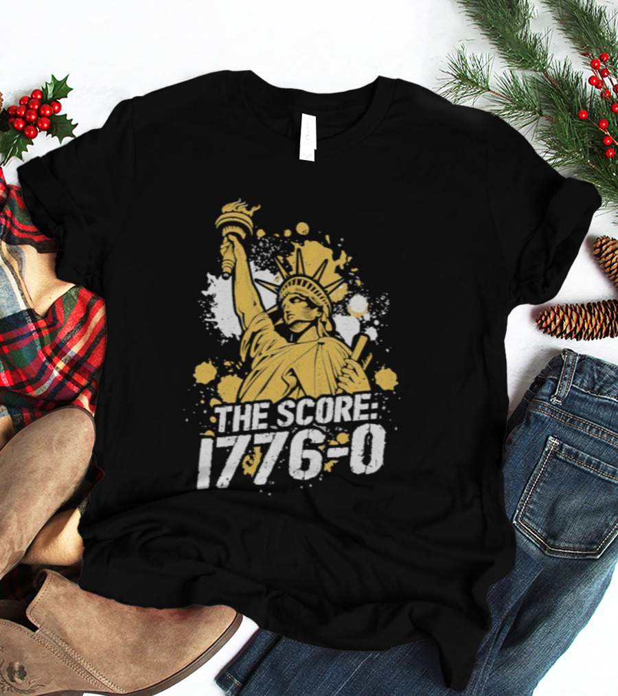 The Fat Electrician Statue Of Liberty 1776 0 Score T-Shirt