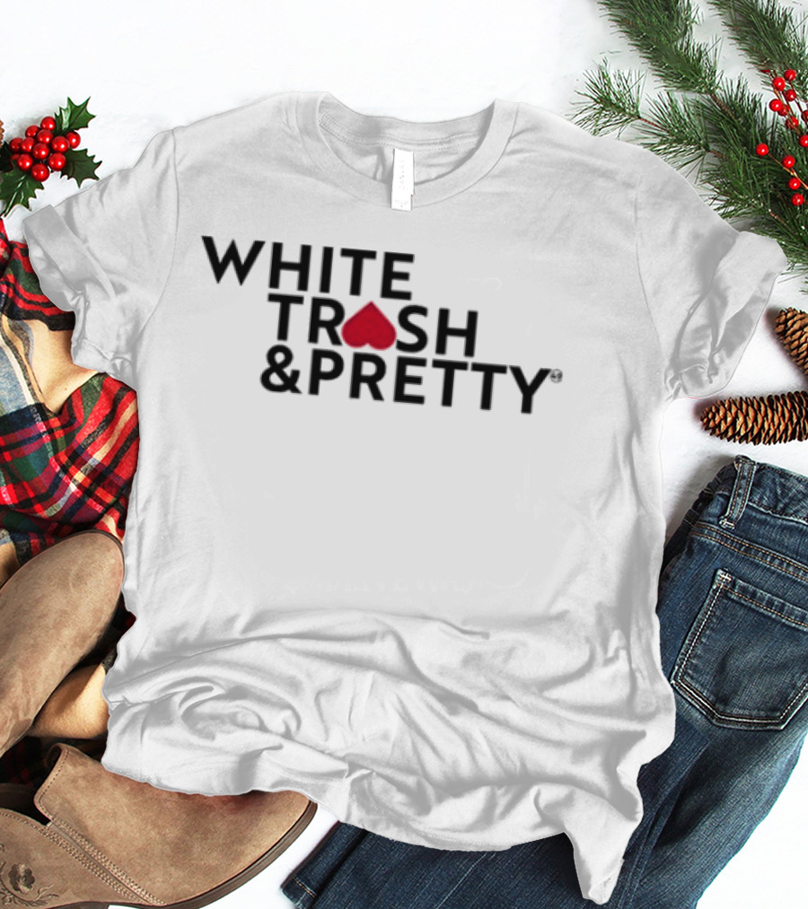 49 Winchester White Trash & Pretty Playing Card Heart T-Shirt