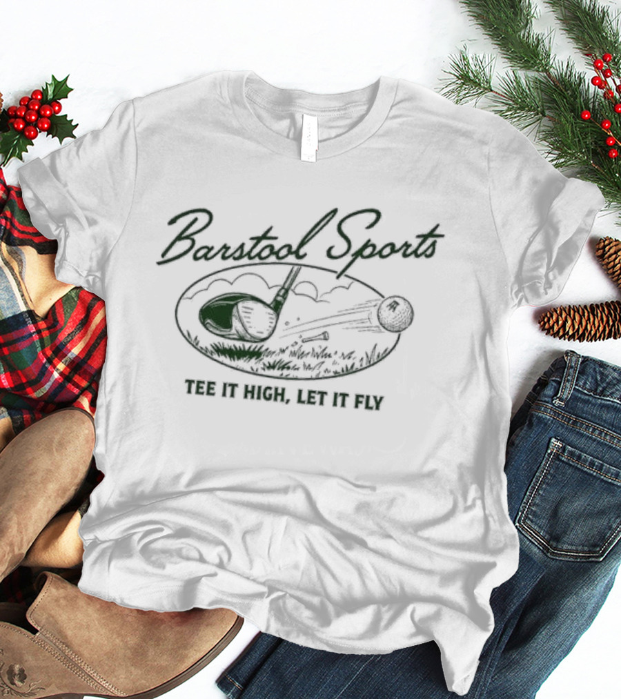 Barstool Sports It High Let It Fly Rocket Football Sky T-Shirt