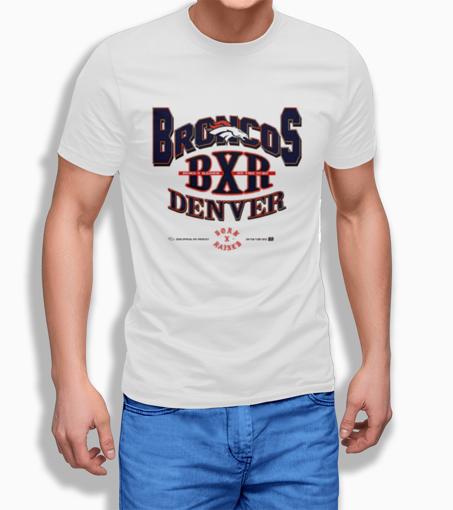 Born X Raised Broncos BXR Denver Collab White T-Shirt