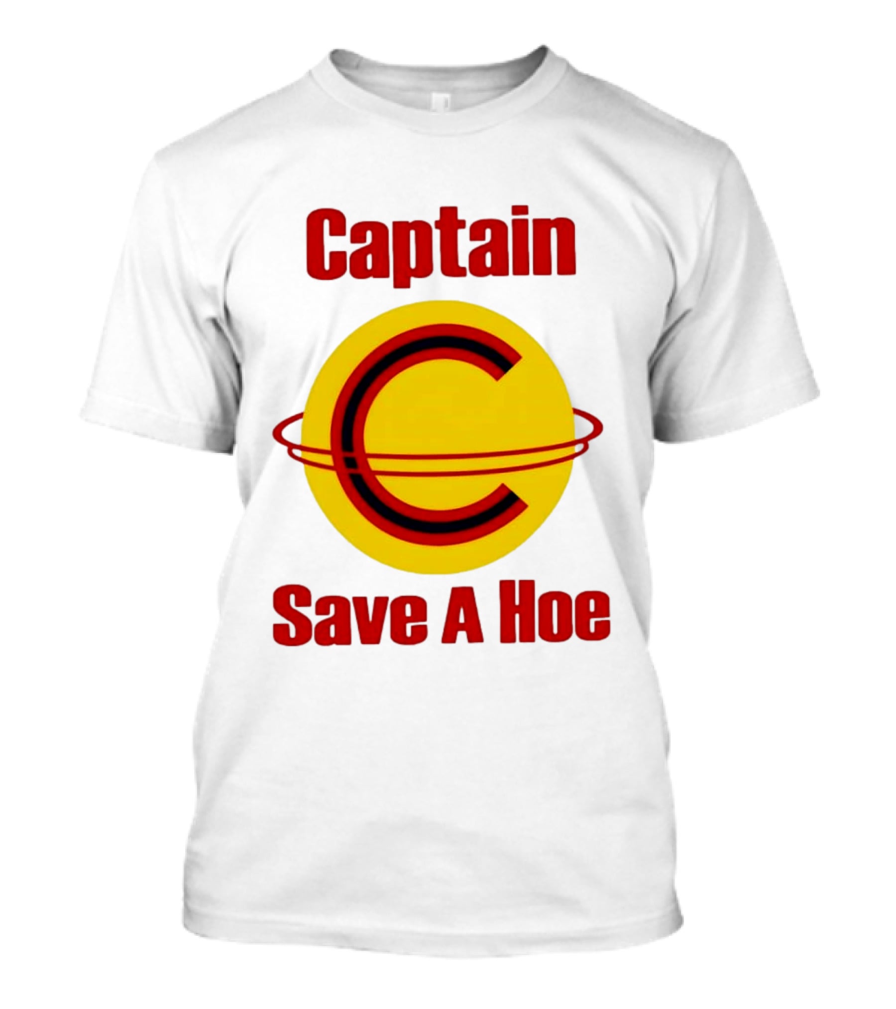 Captain Save A Hoe Humor Yellow C T-Shirt