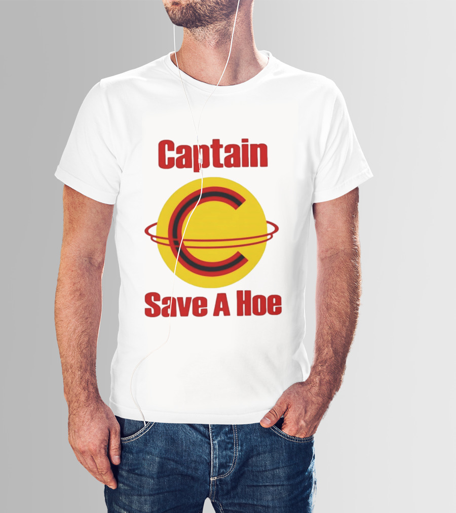 Captain Save A Hoe Humor Yellow C T-Shirt