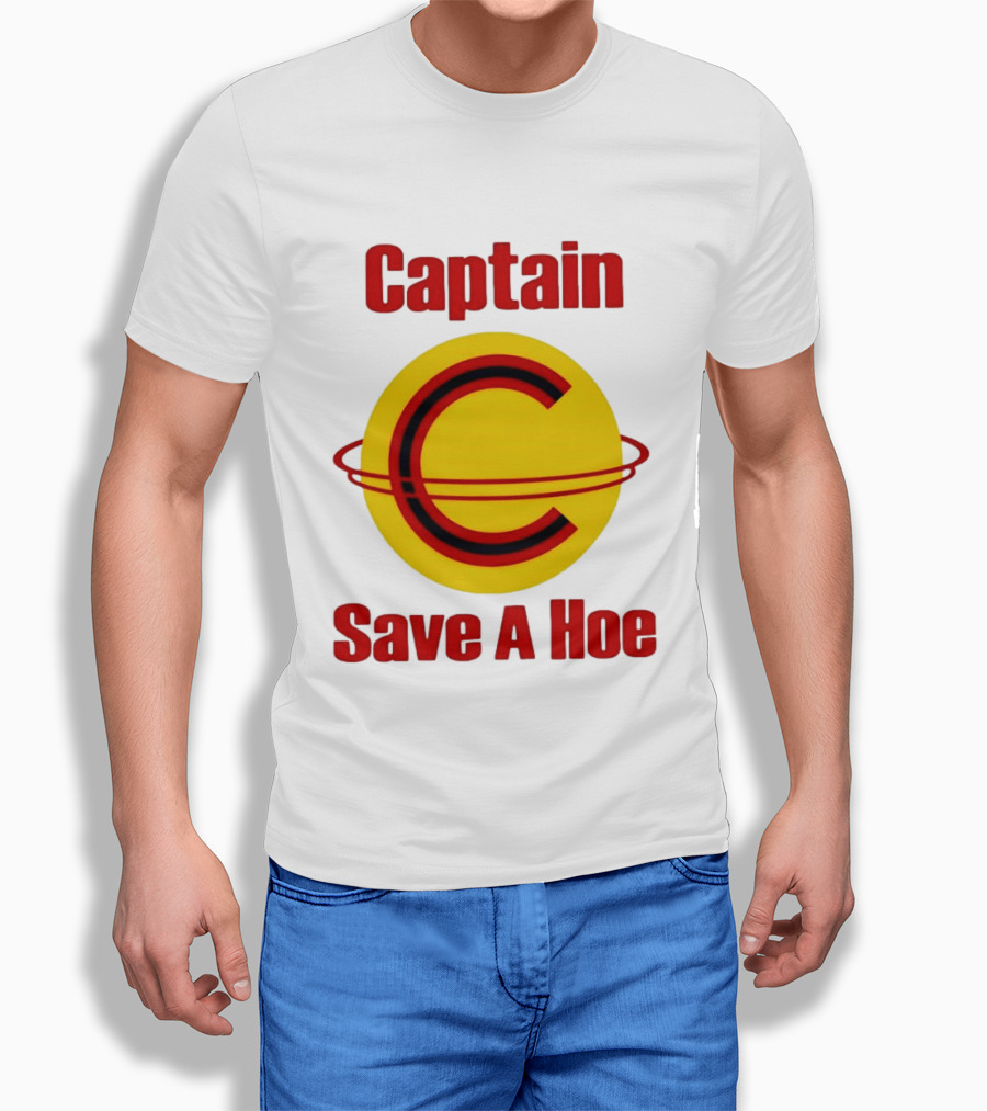Captain Save A Hoe Humor Yellow C T-Shirt