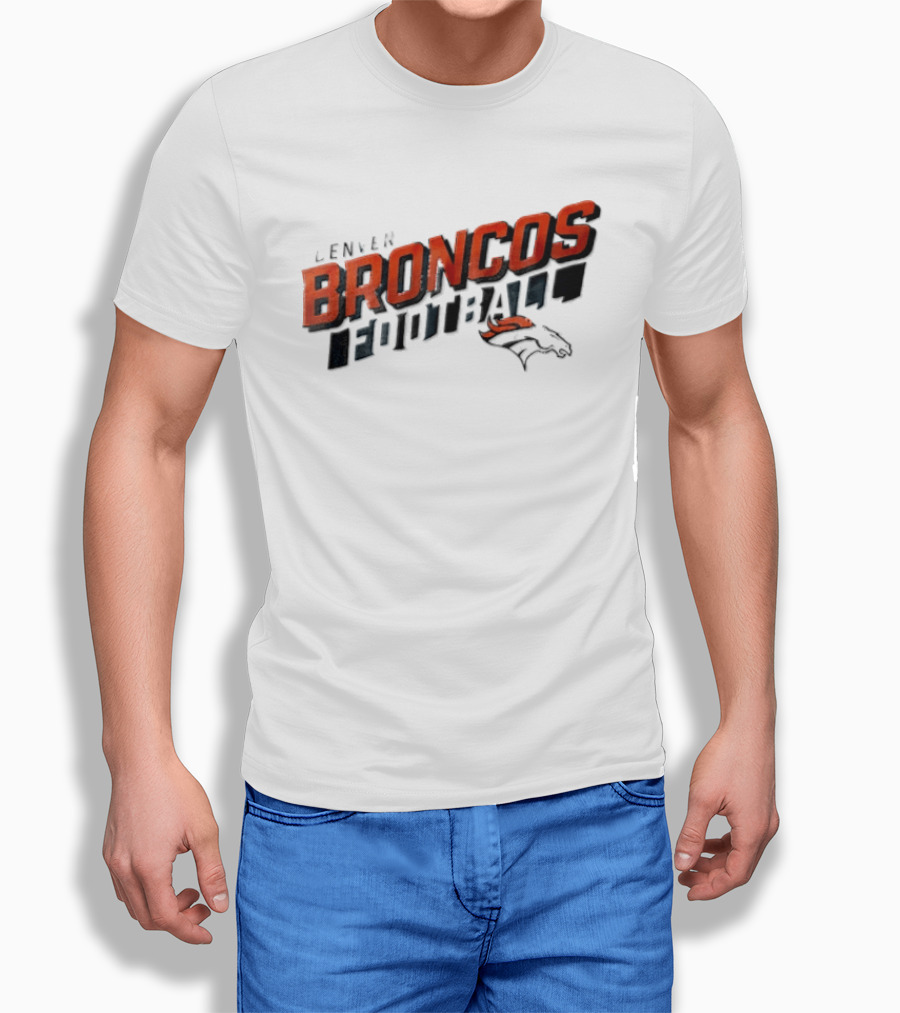 Denver Broncos Team Name NFL Football Broncos T-Shirt