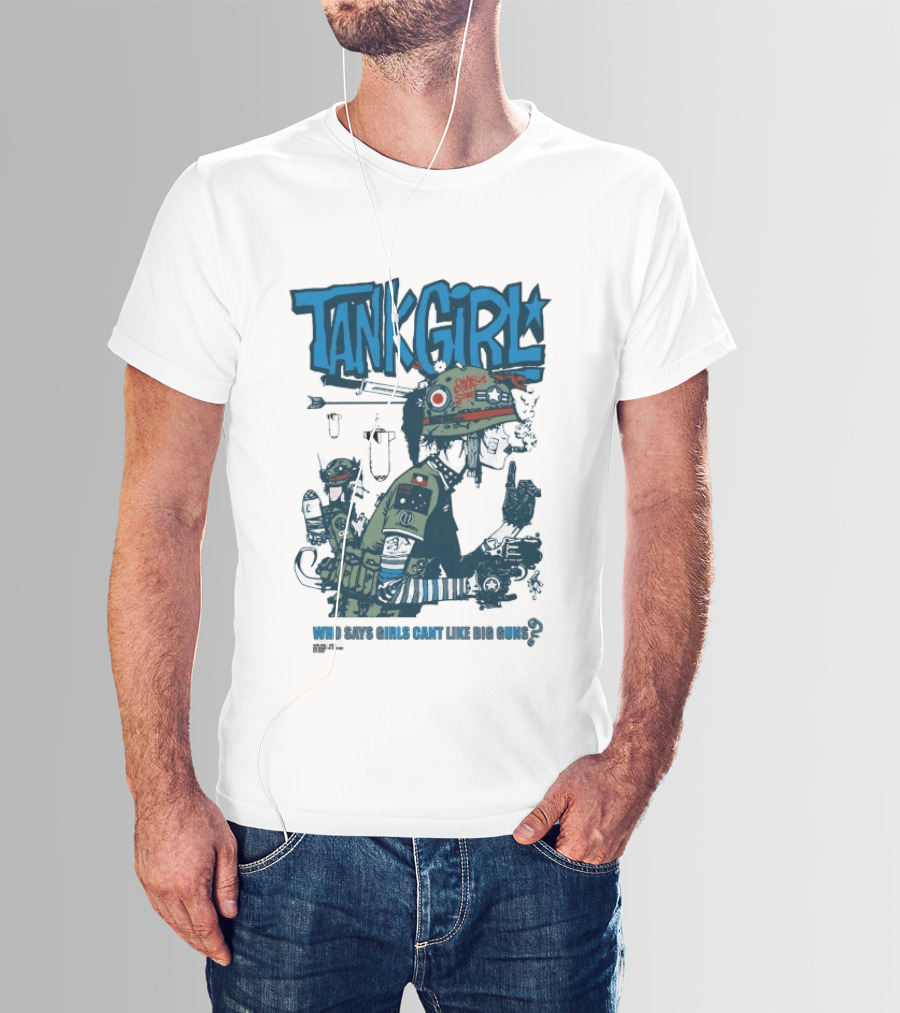 Tank Girl Charlie Don't Surf Who Says Girls Can't Like Big Guns T-Shirt
