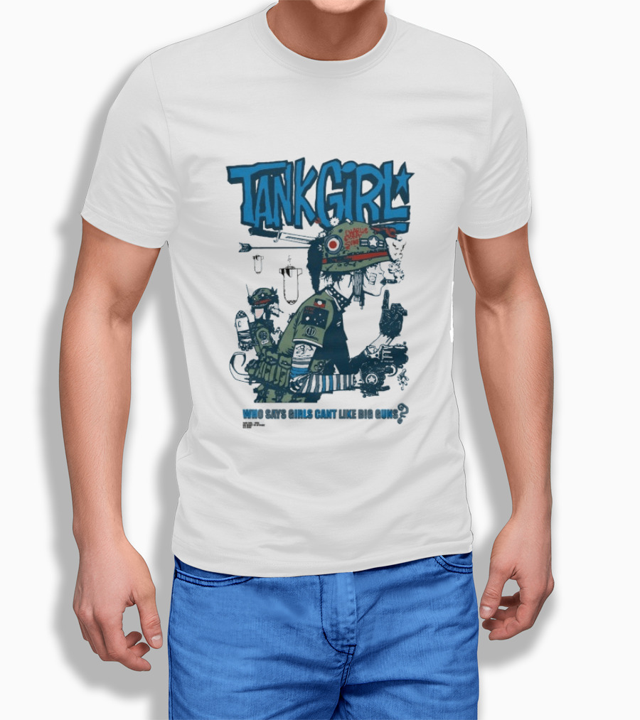 Tank Girl Charlie Don't Surf Who Says Girls Can't Like Big Guns T-Shirt