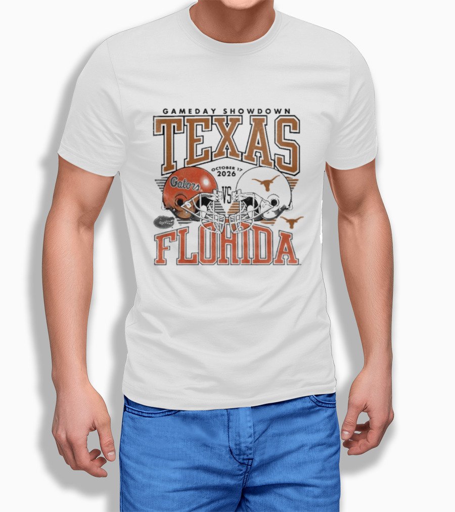 Gameday Showdown Texas Vs Florida October 17 2026 Helmets T-Shirt