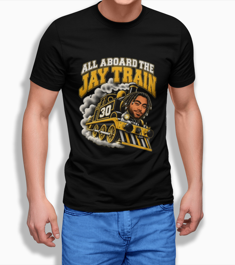 All Aboard The Jay Train 30 Steam Engine Train T-Shirt