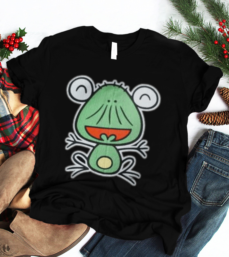 Brooklyn Museum Store Beshi Caps Cartoon Green Frog T-Shirt