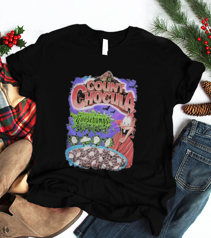Count Chocula Special Edition Goosebumps Cereal Box T-Shirt