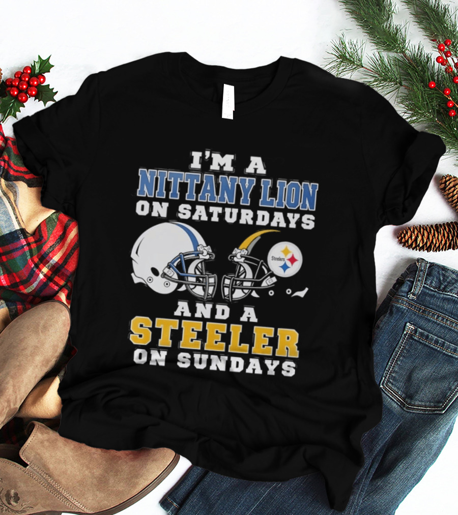 Nittany Lion Saturdays Steeler Sundays Football Fan Gear T-Shirt