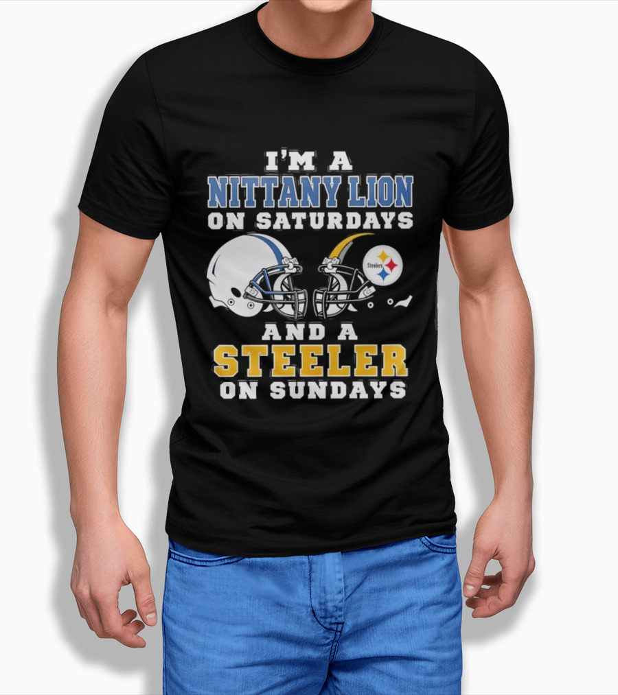 Nittany Lion Saturdays Steeler Sundays Football Fan Gear T-Shirt