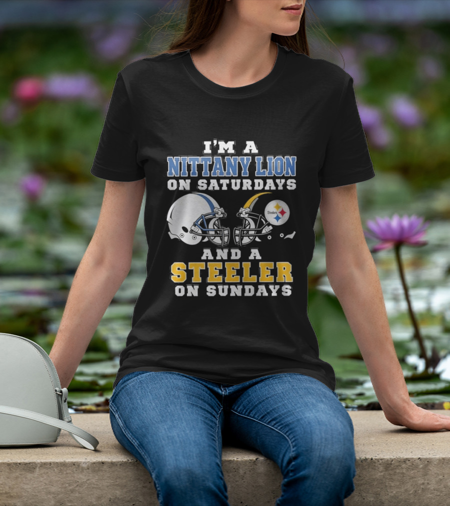 Nittany Lion Saturdays Steeler Sundays Football Fan Gear T-Shirt