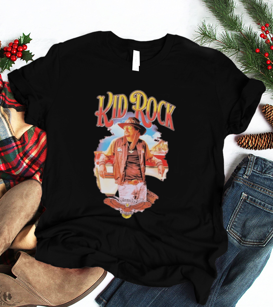 Kid Rock American Badass Mean Lean Car Scene Vintage Style Iconic Look T-Shirt