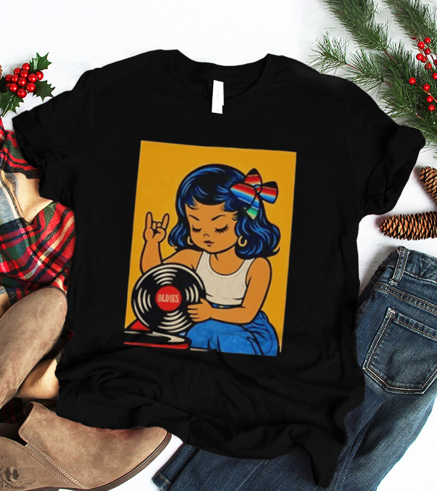 Oldies Lil Chingona Halloween 2026 Retro Record T-Shirt