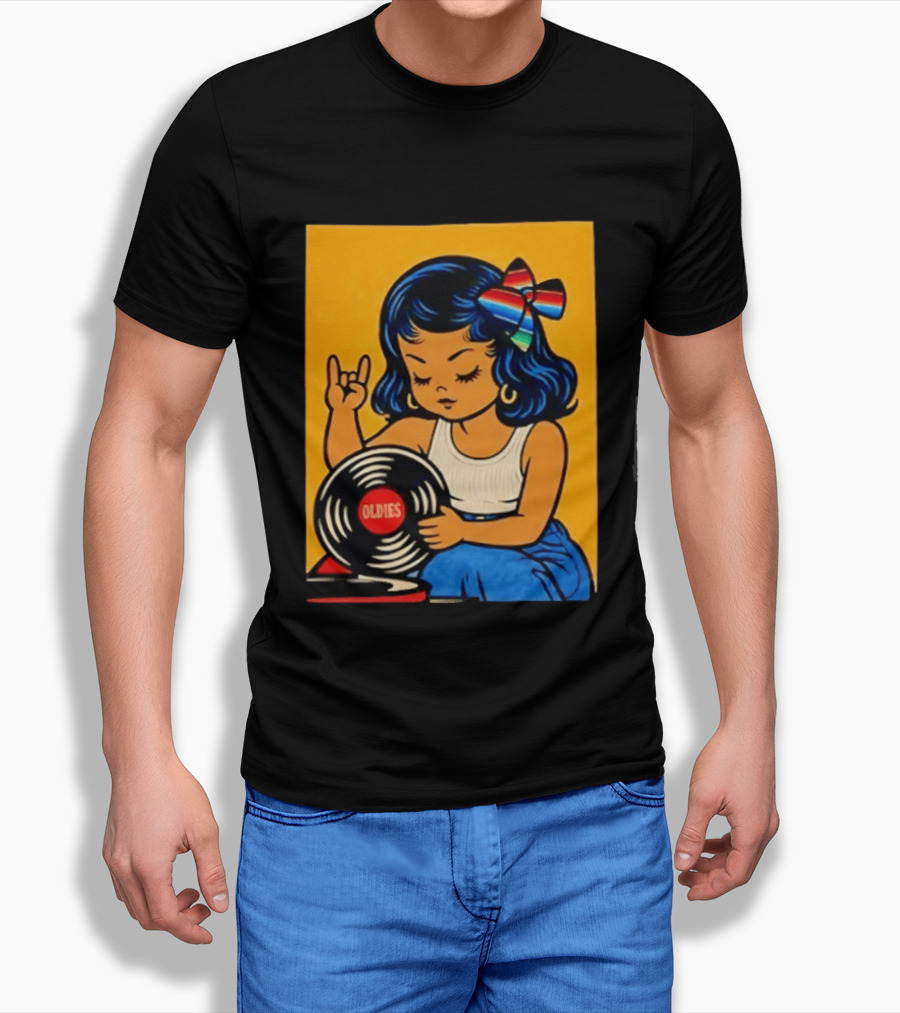 Oldies Lil Chingona Halloween 2026 Retro Record T-Shirt