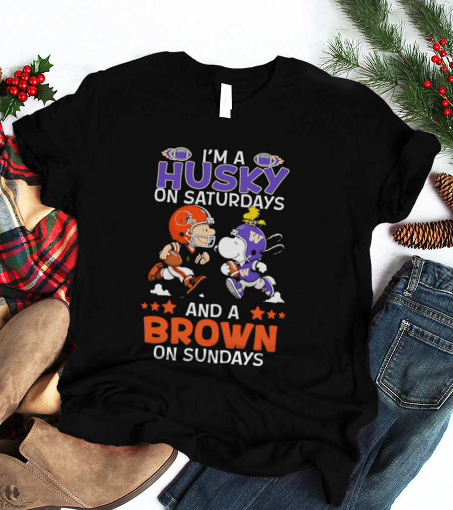 I'm A Husky On Saturdays Snoopy Charlie Brown On Sundays T-Shirt