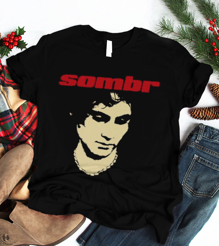 Sombr Looking Down Photo Black Tour Store T-Shirt