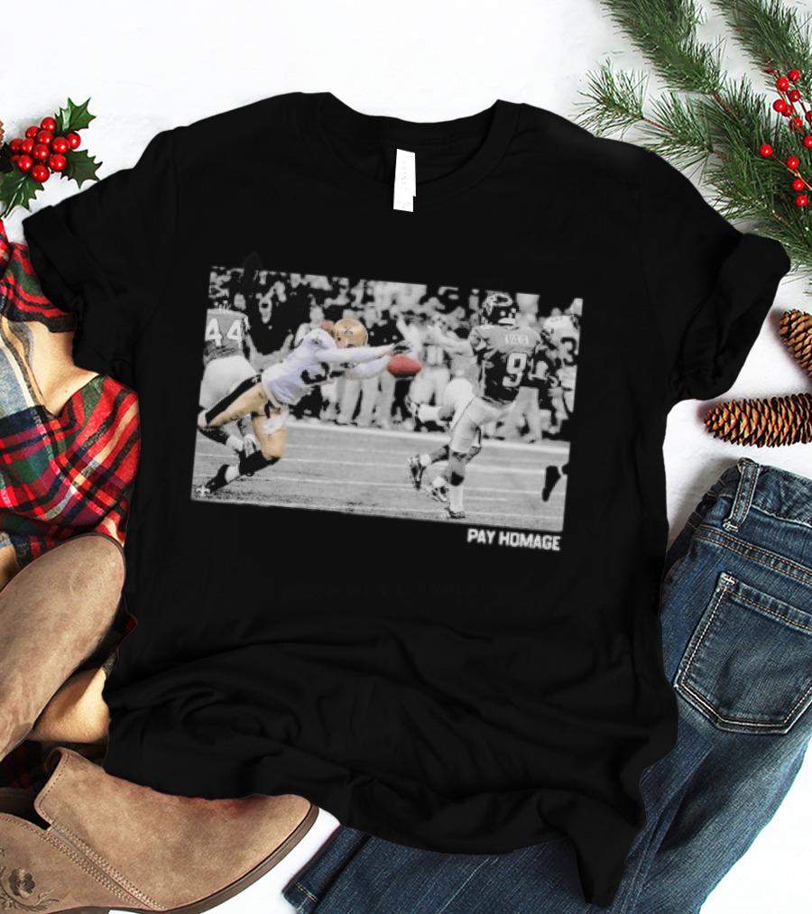 Steve Gleason Iconic Block Saints Falcons Pay Homage T-Shirt