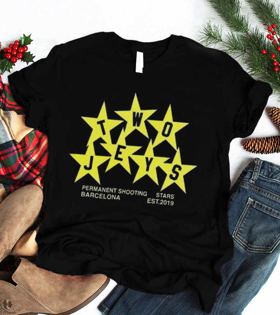 Twojeys Barcelona Permanent Shooting Stars Est 2019 T-Shirt
