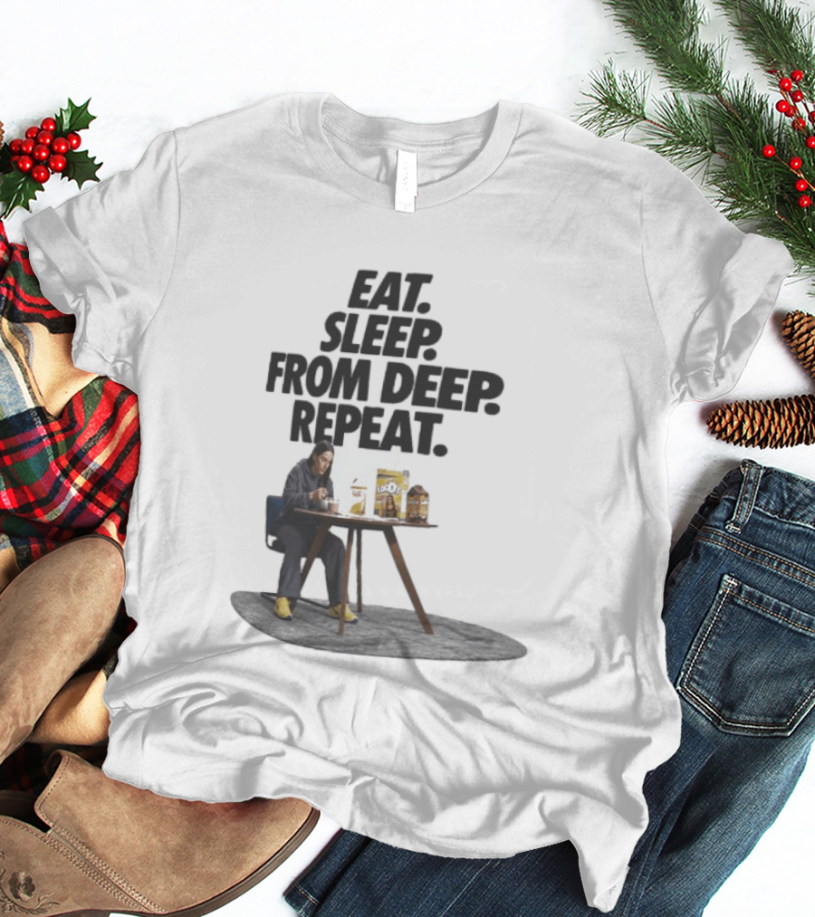 Caitlin Clark Eat Sleep From Deep Repeat Basketball Enthusiast Fun Cereal Moment T-Shirt