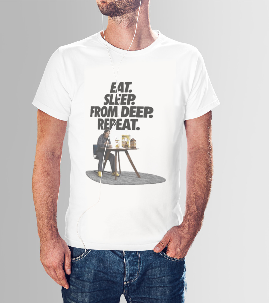 Caitlin Clark Eat Sleep From Deep Repeat Basketball Enthusiast Fun Cereal Moment T-Shirt