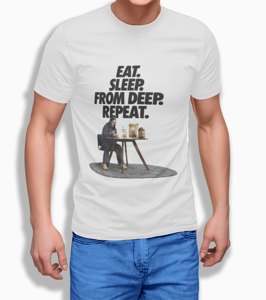 Caitlin Clark Eat Sleep From Deep Repeat Basketball Enthusiast Fun Cereal Moment T-Shirt