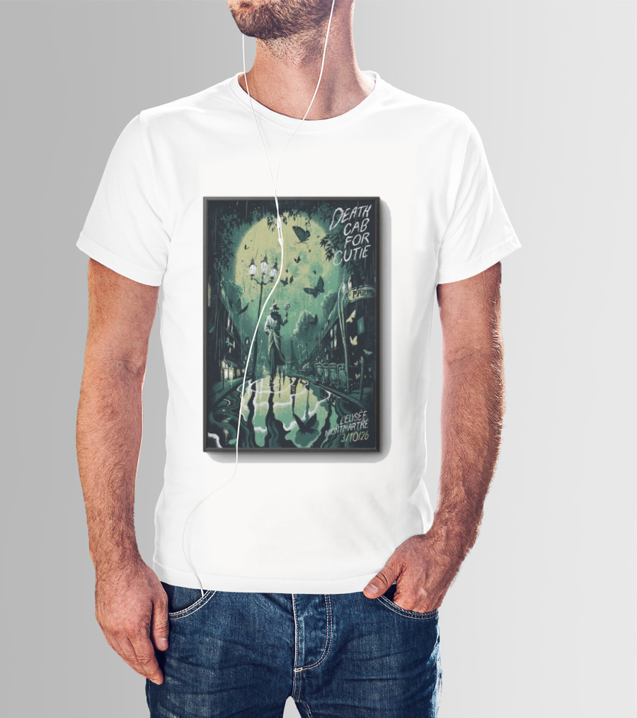 Death Cab For Cutie Elysee Montmartre Concert Paris Oct 3 2026 T-Shirt
