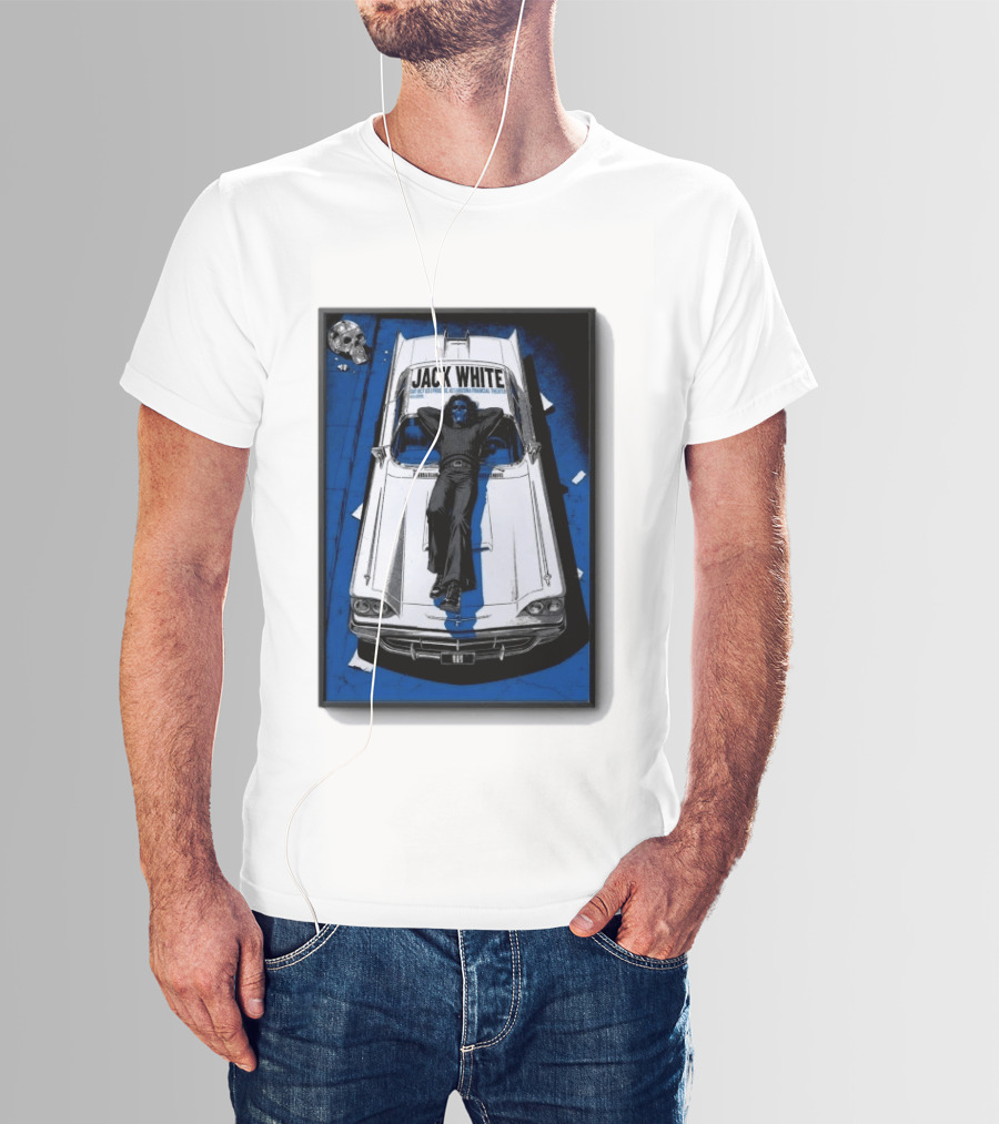 Jack White Phoenix AZ Concert October 3 2026 Classic Car And Skull T-Shirt