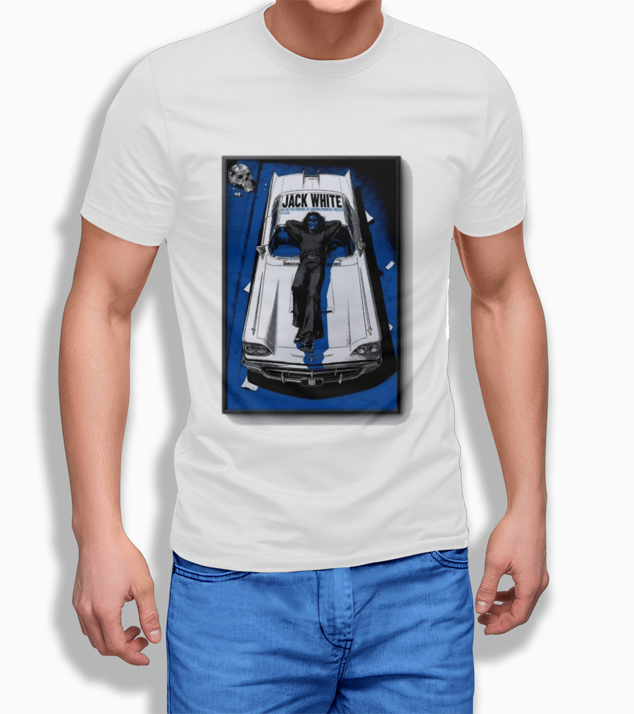 Jack White Phoenix AZ Concert October 3 2026 Classic Car And Skull T-Shirt