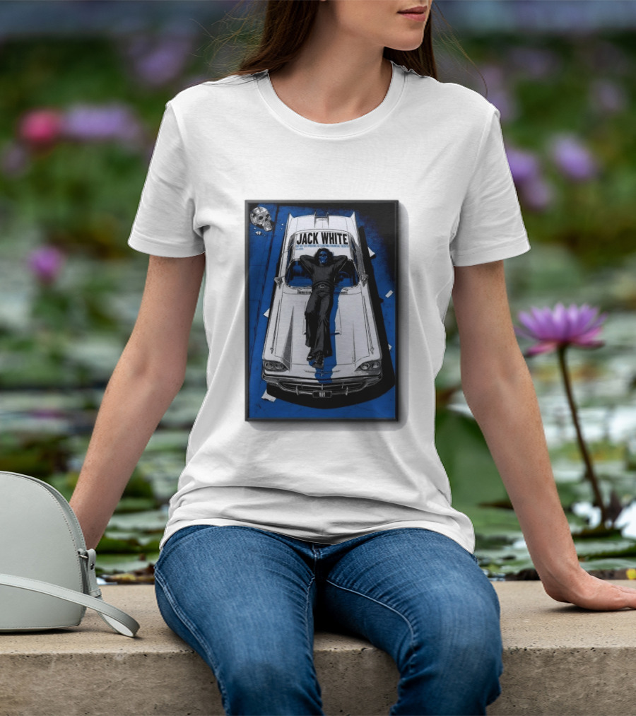 Jack White Phoenix AZ Concert October 3 2026 Classic Car And Skull T-Shirt