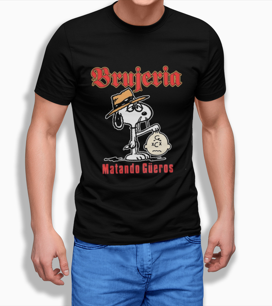 Brujeria Matando Güeros Snoopy Bootleg Metal Band Hat T-Shirt
