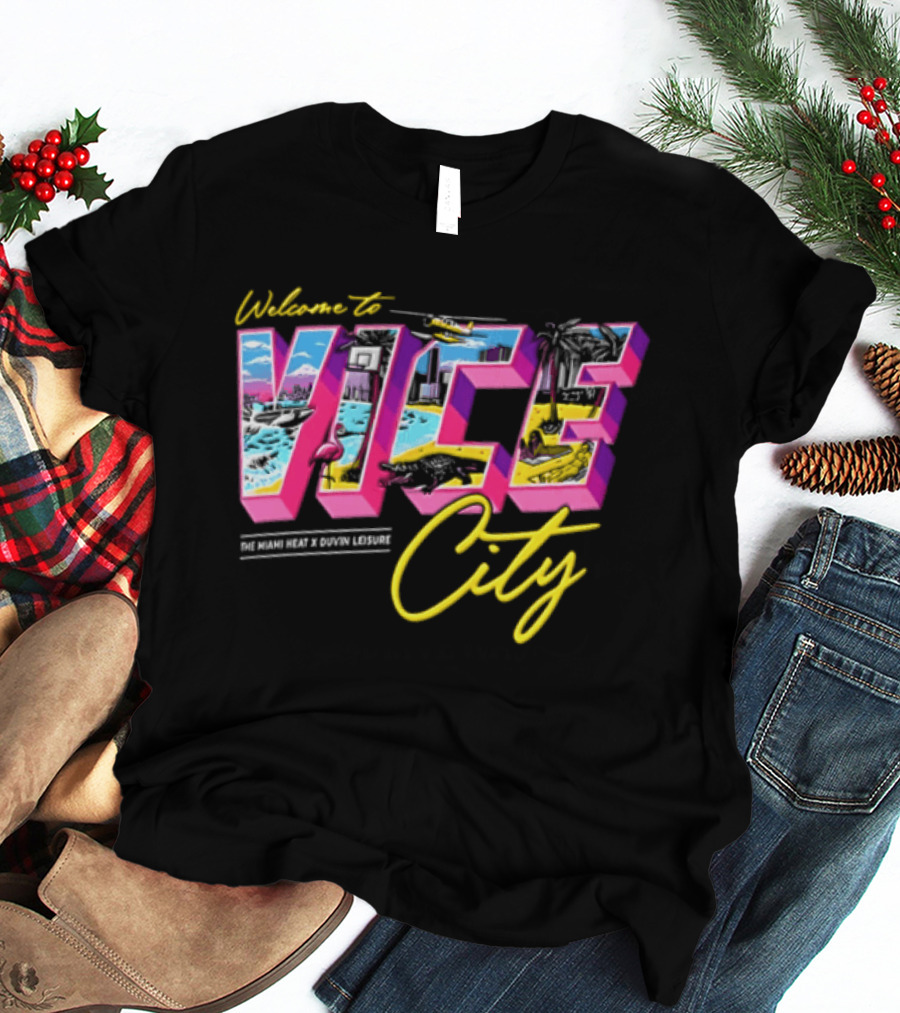 Welcome To Vice City Court Culture X Duvin Postcard T-Shirt