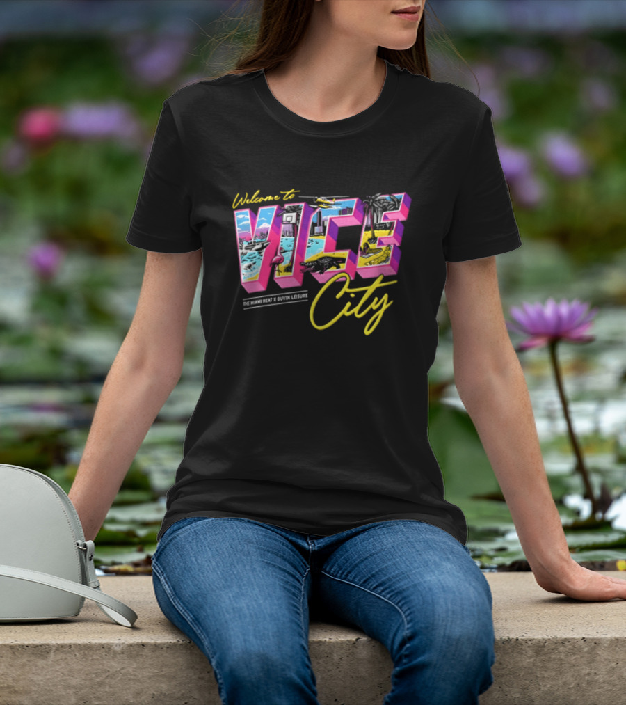 Welcome To Vice City Court Culture X Duvin Postcard T-Shirt