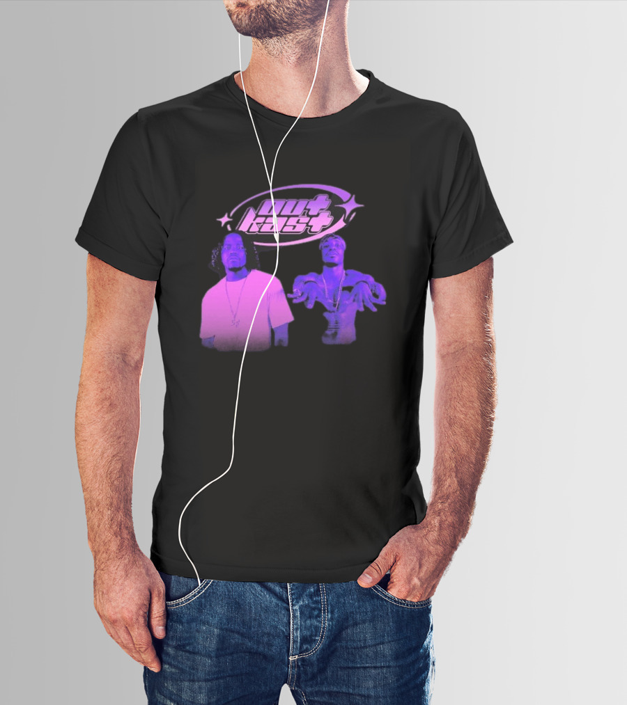 Outkast Big Boi André 3000 Purple Style Iconic Duo T-Shirt