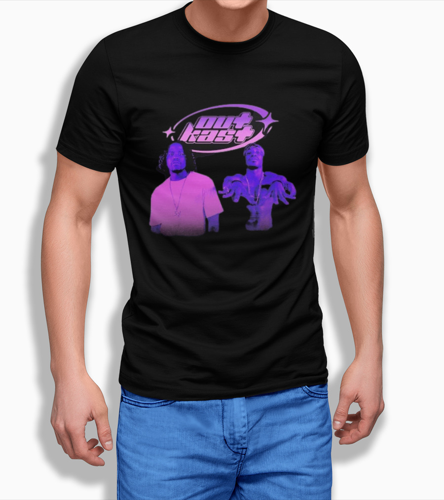 Outkast Big Boi André 3000 Purple Style Iconic Duo T-Shirt