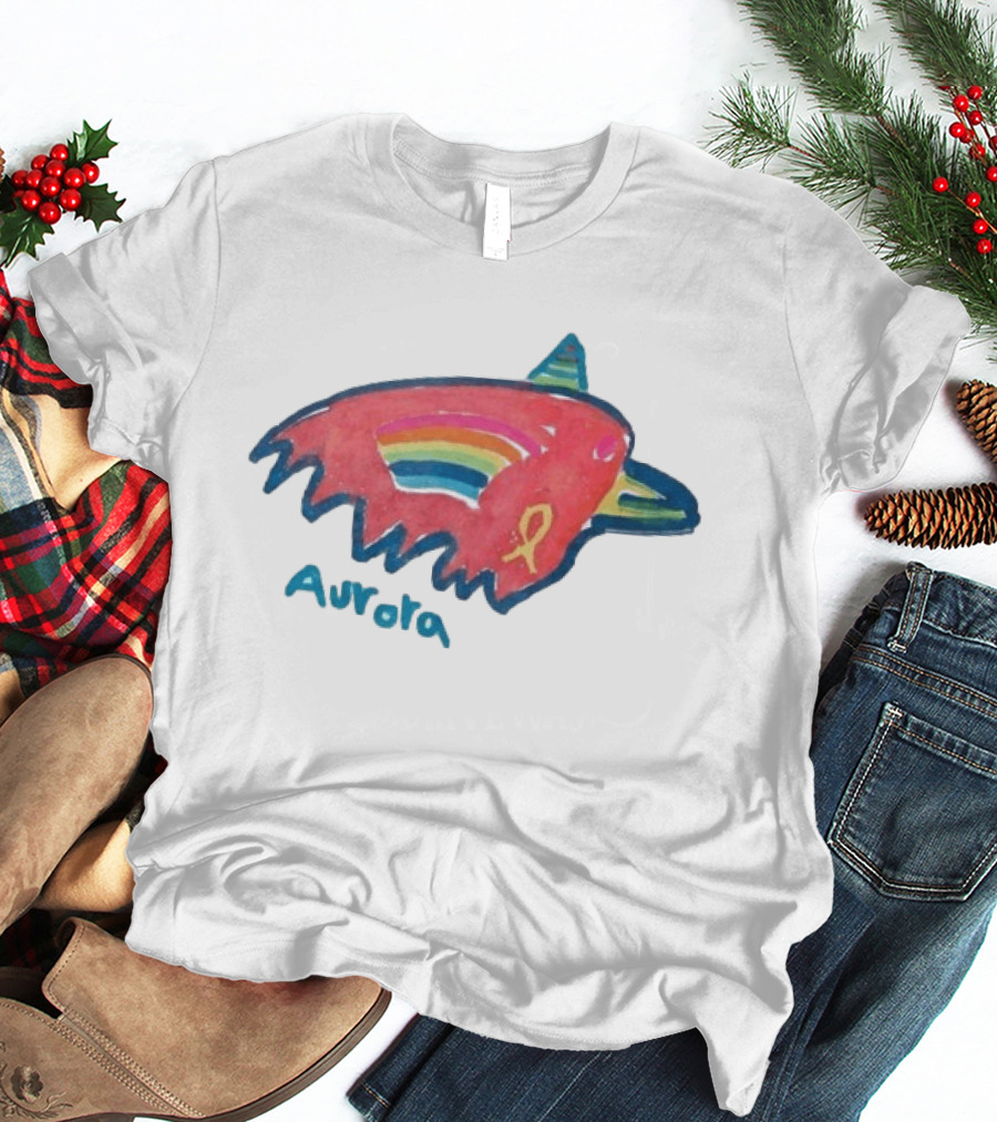 Baltimore Ravens Crucial Catch Aurora Rainbow Bird T-Shirt