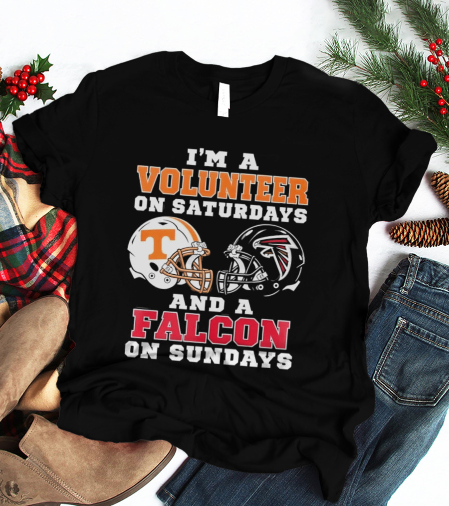I'm A Volunteer On Saturdays Tennessee Fan Falcons Supporter On Sundays T-Shirt