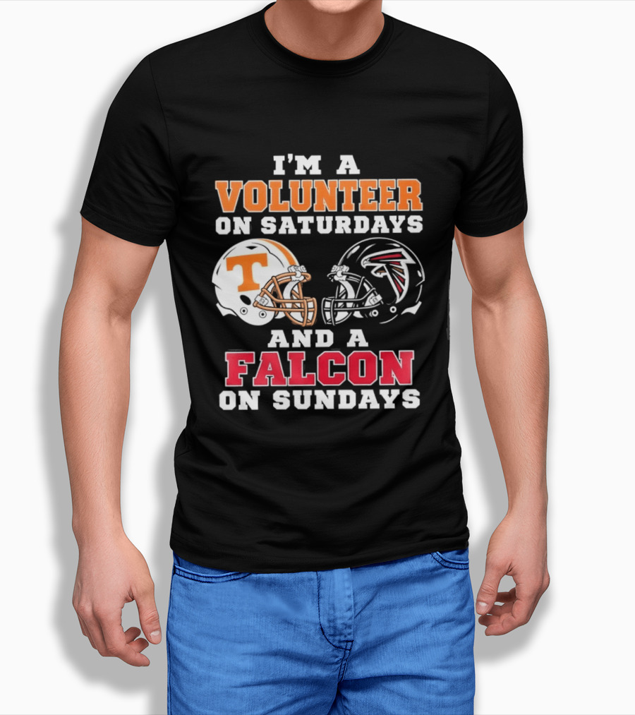 I'm A Volunteer On Saturdays Tennessee Fan Falcons Supporter On Sundays T-Shirt