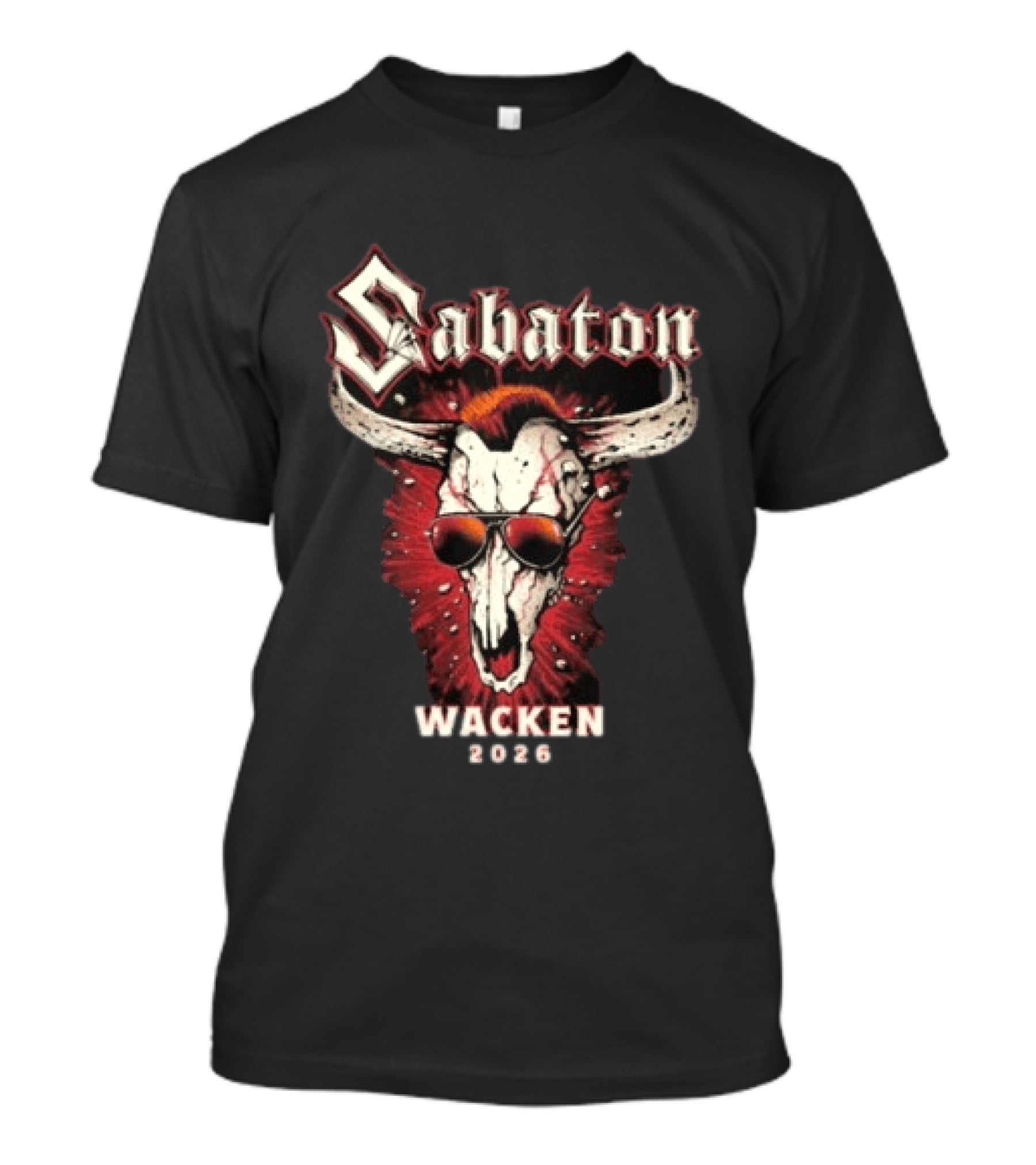 Sabaton Wacken 2023 Skull Wearing Sunglasses T-Shirt