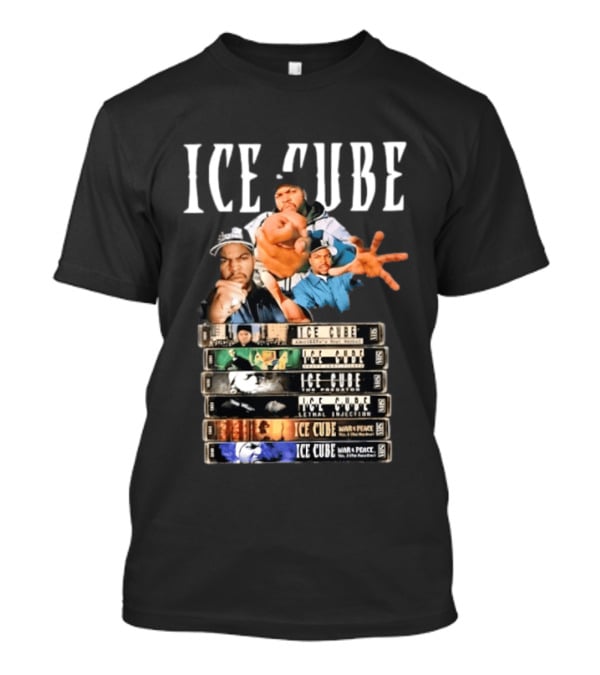 Ice Cube Albums Stack Hip Hop 90s Iconic Collection T-Shirt