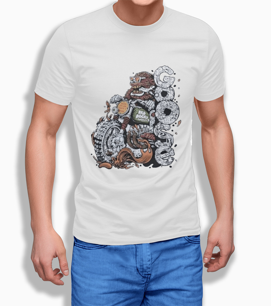 Goose Red Rocks 2026 Motorcycle Bear August September Event T-Shirt
