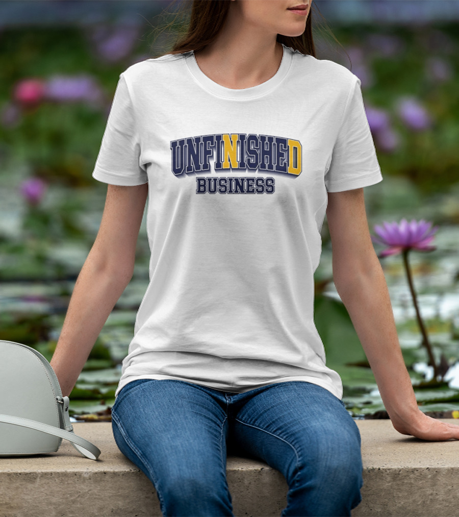 Notre Dame Fighting Irish Unfinished Business Title With Bold N And D T-Shirt